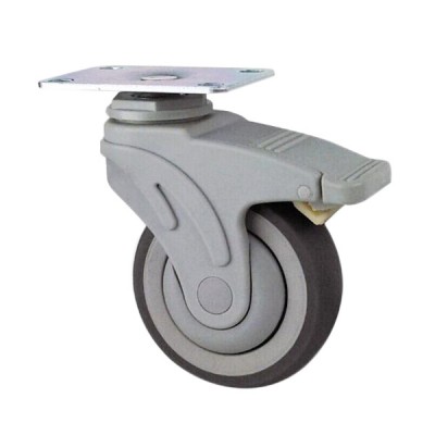 125mm tpr top plate medical caster wheel for medical trolley