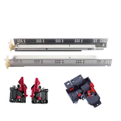 New design boke undermount drawer tracks with 3D plastic clip for wholesales