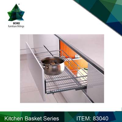 Wire Drawer Basket with Soft Closing System