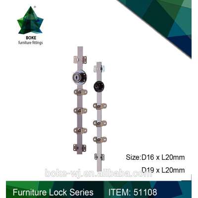 Chrome plated zinc alloy 3-Unit Side Drawer Lock